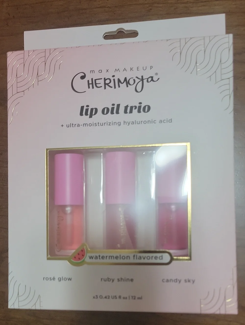Cherimoya lip oil Trio watermelon flavored